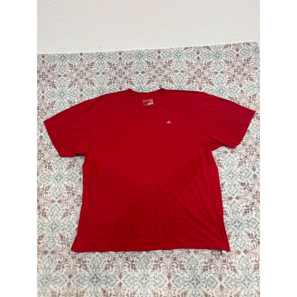 Adidas The Go-To Tee Mens 2XL Red Short Sleeve Cotton Graphic T-Shirt Logo